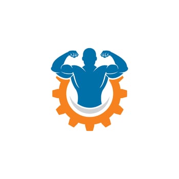 fitness gear logo , gym logo vector