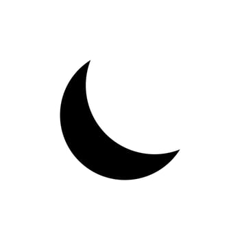 Moon, Night, Moonlight, Midnight Solid Icon Vector Illustration Logo Template. Suitable For Many Purposes.