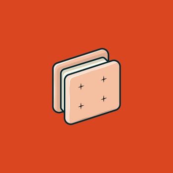 Biscuits cartoon style icon illustration vector