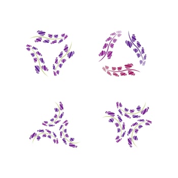 Fresh Lavender flower logo vector
