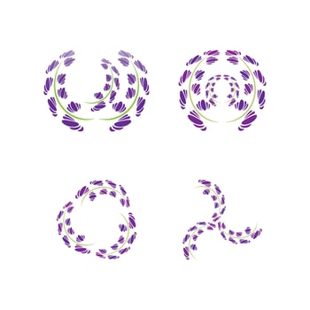 Fresh Lavender flower logo vector