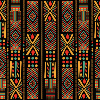 Pan Africa Color Seamless Pattern Concept vector