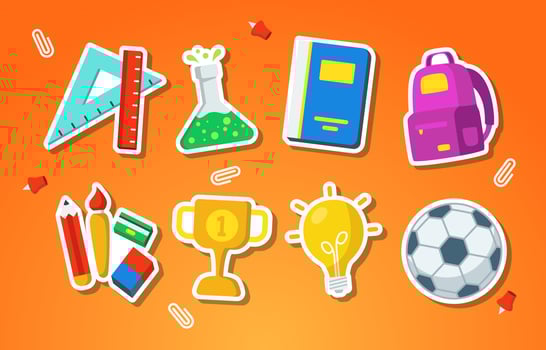 Sticker Collection for School Journal vector