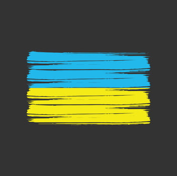 Ukraine Flag Brush vector