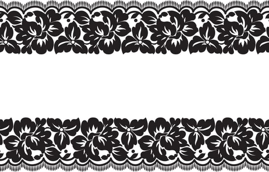 Seamless lace pattern, flower vintage vector background.