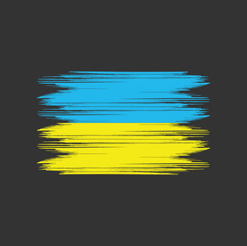 Ukraine Flag Brush vector