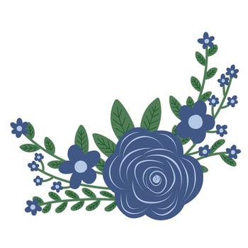 Flower bouquet element for wedding invitation vector