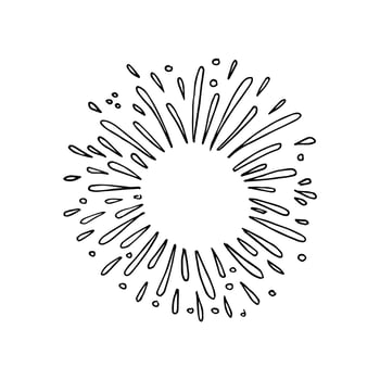 starburst hand drawn, vector illustration.