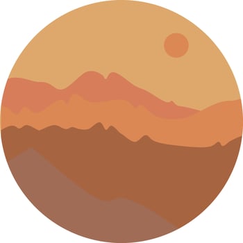 Abstract Boho Landscape illustration vector