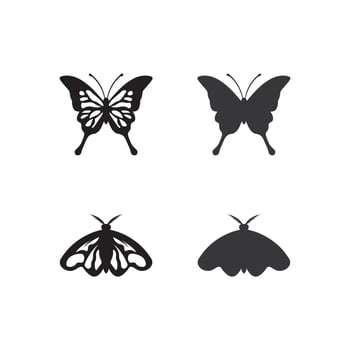 Butterfly design logo and animal insect conceptual simple, colorful icon. Logo. Vector illustration