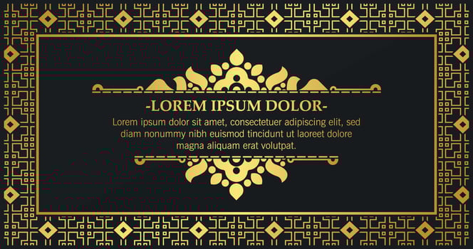 Luxury calligraphy ornament frame line design vector
