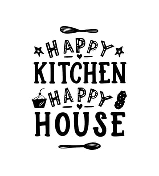 Kitchen quote. Hand lettering design. Sketch style. Spoon, sweet, fork. Template of poster, home decor, clothes, apron, towel print, banner. Black color. Motivaional phrase. vector