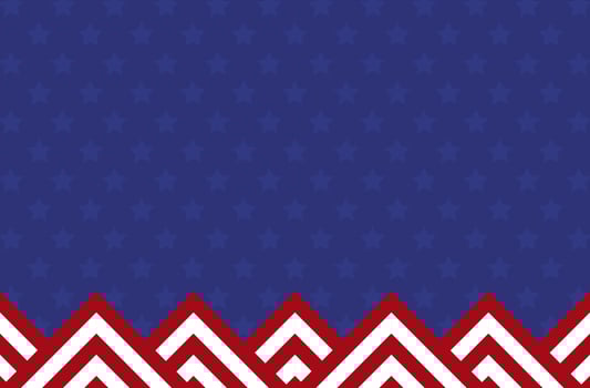 Abstract background with American flag elements in red and blue colors vector