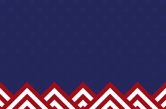 Abstract background with American flag elements in red and blue colors vector