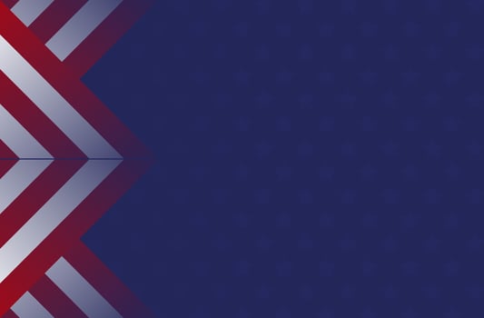 Abstract background with American flag elements in red and blue colors vector