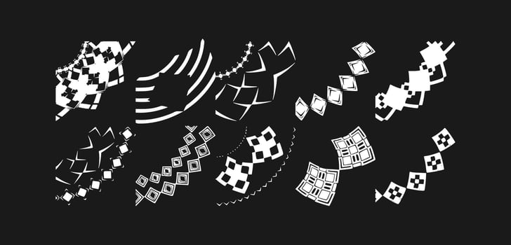 Set of corners for decoration of photos in photo albums vector