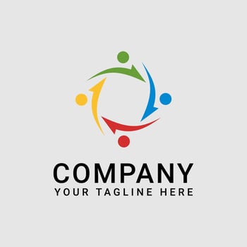 Teamwork Logo Design Concept Suitable for Business vector