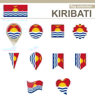 Kiribati Flag Collection vector