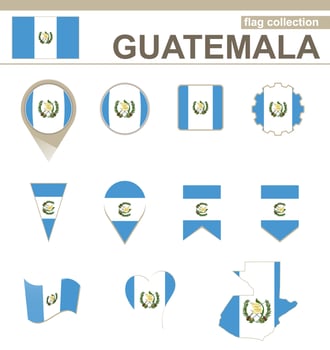 Guatemala Flag Collection vector
