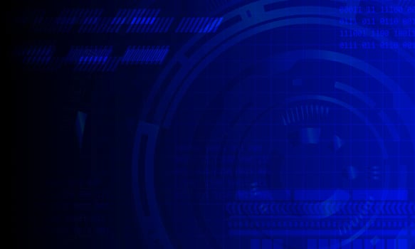 Futuristic abstract technology background. Icon symbol circuit. Vector and illustration. Sci-fi futuristic HUD lock dashboard display virtual reality technology screen background.