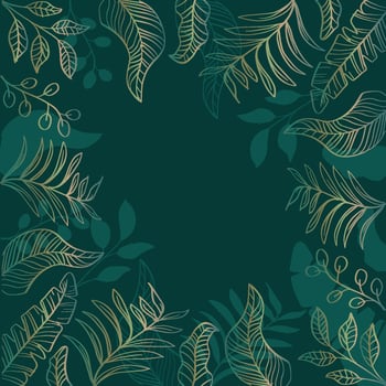 Hand Drawn Frame Of Leaves And Plants vector