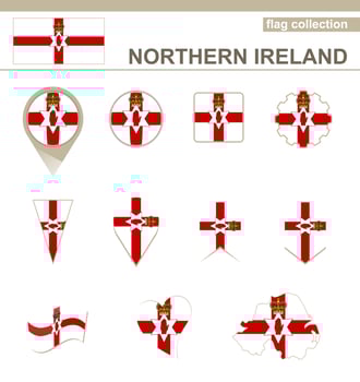 Northern Ireland Flag Collection vector