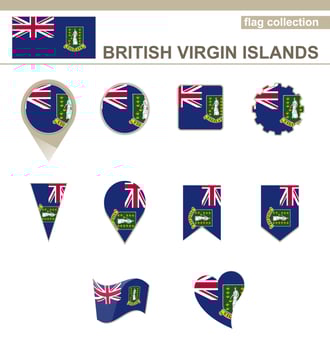 British Virgin Islands Flag Collection vector