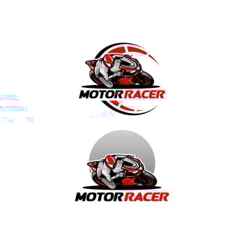 set of motorcycle - motor race illustration logo vector