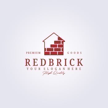 bricklayer home bricks company logo vector illustration design