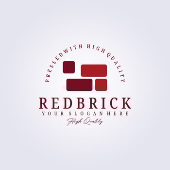 bricklayer bricks product logo vector illustration design, vintage retro elegant exclusive premium