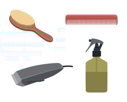 Barber equipments clipart set Design vector