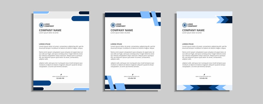 modern corporate letterhead template design vector