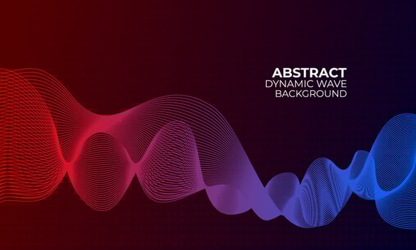 Abstract colorful line wave in black background vector
