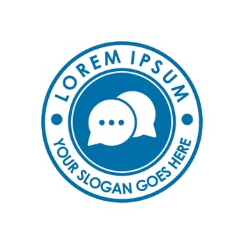 chat logo , technology logo vector