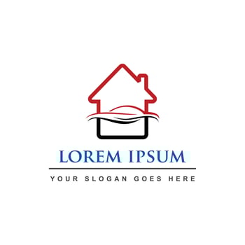 CAR HOME LOGO , AUTOMOBILE HOUSE LOGO vector
