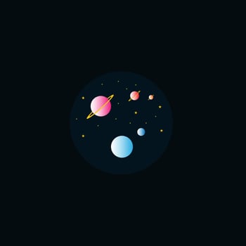 planets, stars, and galaxies in outer space showing the beauty of space vector