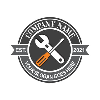 mechanical logo , construction logo vector