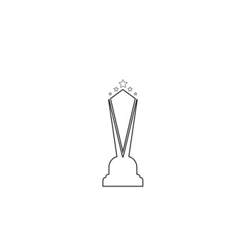 Trophy vector logo icon.champions trophy logo icon for winner award logo template