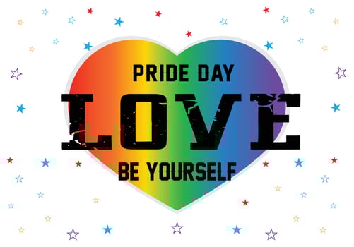 Gay pride background. LGBT day. Vector illustration with colorful realistic style. Stickers, flyers, logo designs.