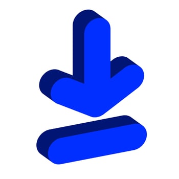 3D download icon vector