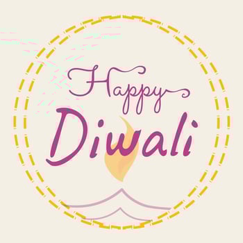 Happy Diwali luxury greeting cards set. India festival of lights holiday invitations templates collection with hand drawn lettering and gold diya lamps. Vector illustration.