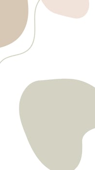 Cute social media post template for quote text with minimal abstract organic shapes composition in trendy contemporary collage style, can be used also as flyer, card cover vector