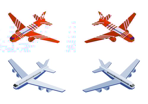 passenger air cargo vector illustration isometric