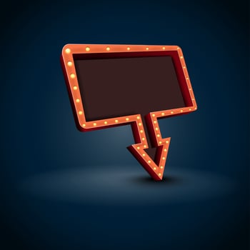 Retro arrow with space for text blue background.vector vector