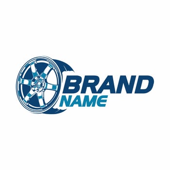 sports car rims or wheels logo vector