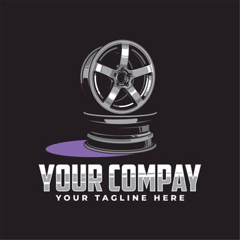 sports car rims or wheels logo vector