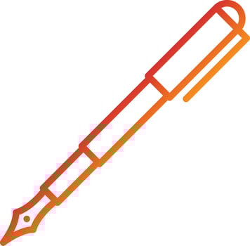 Fountain Pen Icon Style vector