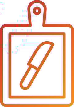 Cutting Board Icon Style vector