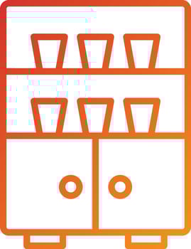 Cupboard Icon Style vector