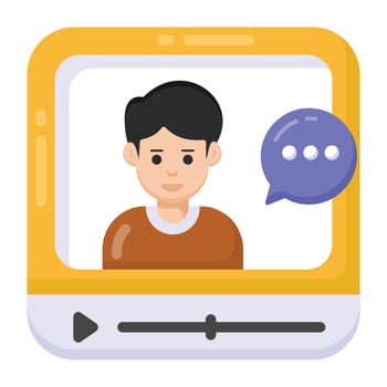 Trendy design of video streaming icon vector